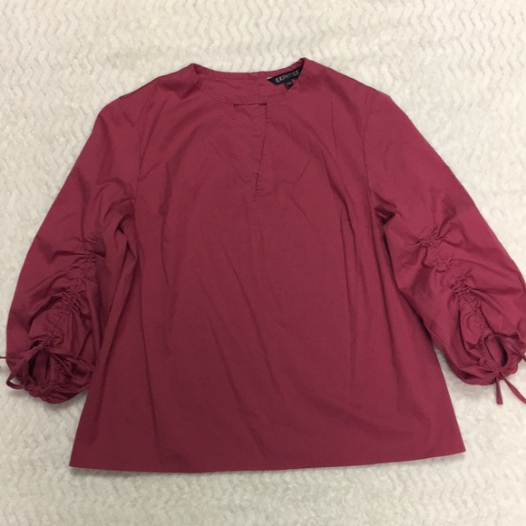 Ruched Tie Sleeve Top - Medium - Picture 1 of 8